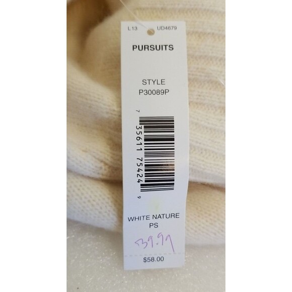 New Pursuits ltd. LambsWool Angora Blend Ivory Fuzzy Knit Sweater Womens 8 P C2 - Picture 10 of 10